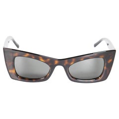 Saint Laurent Brown Cat-Eye Sunglasses