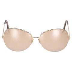 Victoria Beckham Gold verspiegelte runde Sonnenbrille