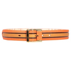 Burberry Leather Check Reversible Belt