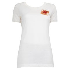 Dolce & Gabbana White Logo Patch Detail T-Shirt Size XXS