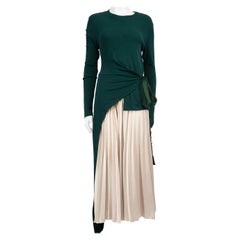 Rosetta Getty Green Tie Detail Asymmetric Top Size L