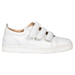 Christian Louboutin Weiße Velcro-Leder-Turnschuhe Größe IT 40