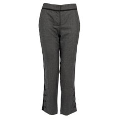 Prada Grau Band Detail geknöpft Manschette Hose Größe S