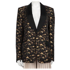 Dolce & Gabbana Abstrakter Metallic Jacquard-Blazer aus Jacquard Größe XXXL