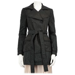 Roberto Cavalli CLASS Roberto Cavalli Leopard Print Belted Trench Coat Size M