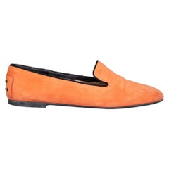 Mocassini da fumo in pelle scamosciata arancione di Tod's Taglia IT 41