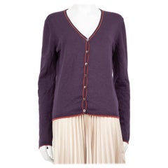 Etro Purple Silk Cardigan Size XXL