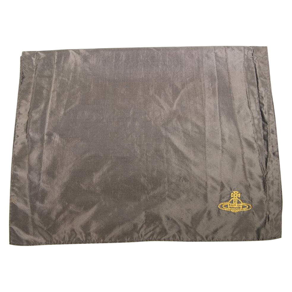 Vivienne Westwood Grauer Seidenschal mit Kugelstickereien aus Seide im Angebot