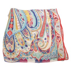 Etro Paisley Print Rectangle Scarf