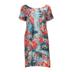 Mini vestido de manga corta con estampado floral Erdem Talla L