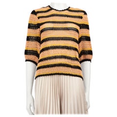 Ulla Johnson Striped Crochet Mid Sleeves Jumper Size M