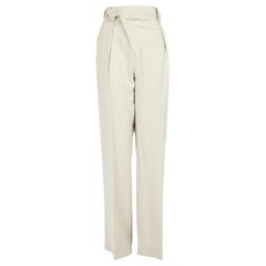 Victoria Beckham Grey Straight Legged Trousers Size M