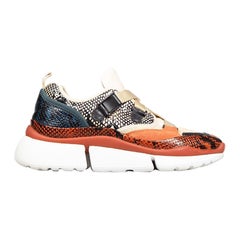 Chloé Schlangenhaut-Muster Chunky Trainer Größe IT 39