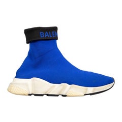 Balenciaga Blue Speed Sock Trainers Size UK 6