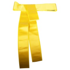 Dolce & Gabbana Yellow Silk Belt