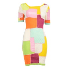 Moschino Patchwork Backless Mini Dress Size XS