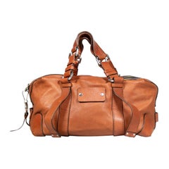 Chloé Brown Leder Bowler Tasche