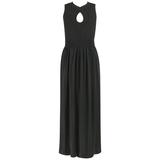 DONALD BROOKS c.1960's Black Belted Sleeveless Keyhole Dress Evening Gown