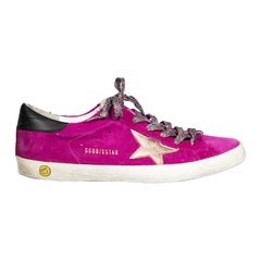 Golden Goose Purple Suede Superstar Trainers Size IT 39