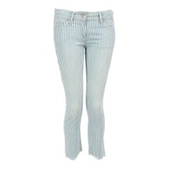 Isabel Marant Striped Cropped Skinny Jeans Taille S