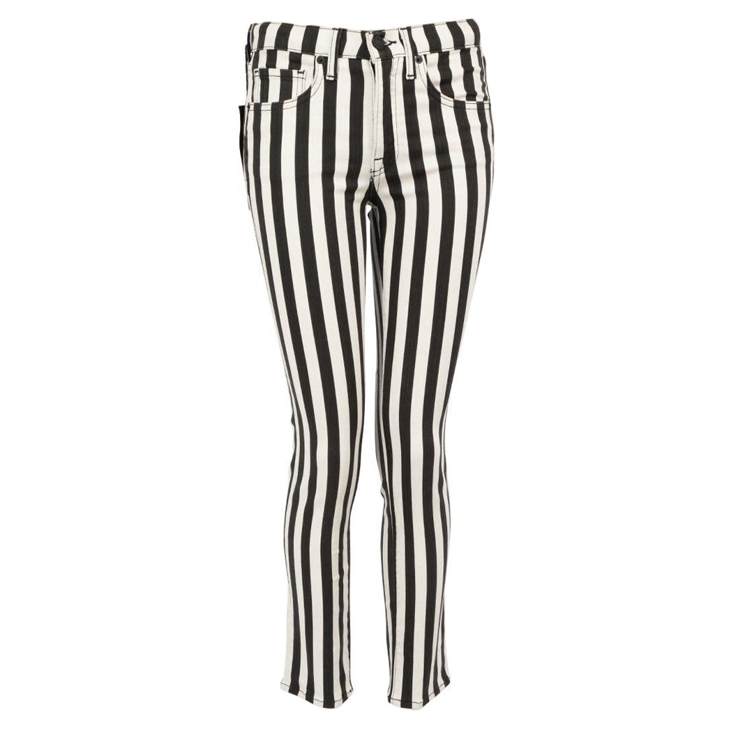 Nili Lotan Black & White Striped Jeans Size XS For Sale