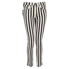 Nili Lotan Black & White Striped Jeans Size XS
