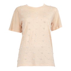 Miu Miu Beige Bead Embellished Top Size S