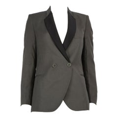 Stella McCartney blazer gris à revers contrasté taille S