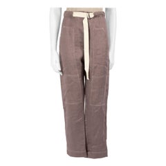 Brunello Cucinelli Purple Linen Tapered Trousers Size M