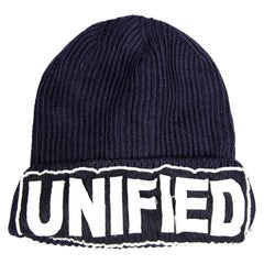 Versace Black Wool Embroidered Beanie