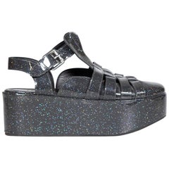 Loewe Glitter Patent Flatforms Size IT 38
