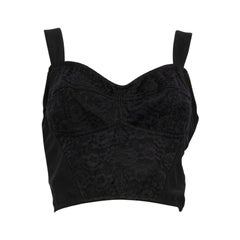 Dolce & Gabbana Black Lace Corset Crop Top Size XXL