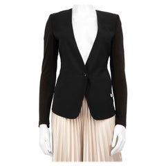 Philipp Plein Black Wool Skull Panel Blazer Size S