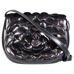 Valentino Garavani Black Leather Atelier 03 Rose Edition Bag