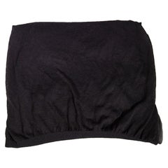 Yohji Yamamoto Black Ruched Accent Scarf