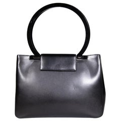 Salvatore Ferragamo Black Shoulder Leather Bag