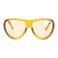 Occhiali da sole a mascherina con montatura trasparente Moncler Honey