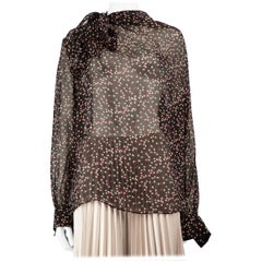 Max Mara S' Max Mara Star Print See Through Blouse Size M