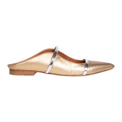 Malone Souliers Bronze Leather Maureen Mules Size IT 37