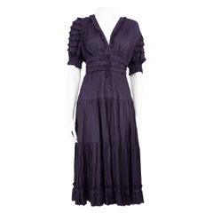 Ulla Johnson - Vestito midi con volant viola taglia XS