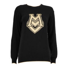 Moschino Black Wool Metallic M Long Sleeve Jumper Size M