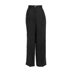 Max Mara Black Tapered Fit High Rise Trousers Size L
