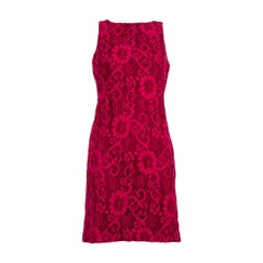 Mini abito in pizzo floreale rosa di Ralph Lauren taglia XXS