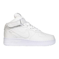 Louis Vuitton x Virgil Abloh White Leather Air Force 1 Trainers Size US 7