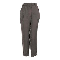 Prada Grey Tapered High Rise Trousers Size S