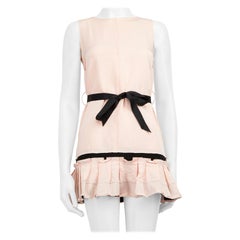 Used Dolce & Gabbana Pink Mini Bow Belt Dress Size M