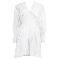 Ganni Mini Abito Bianco con Scollo a V Taglia XS