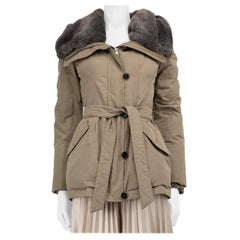 Max Mara Weekend Max Mara Abrigo Parka Beige con Capucha Talla S