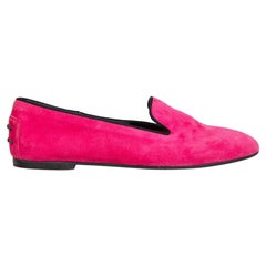Tod's Rosa Wildleder Almond Zehenloafers aus Wildleder Größe IT 37,5