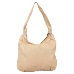Bottega Veneta Vintage Beige Leather Hobo Shoulder Bag